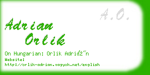 adrian orlik business card